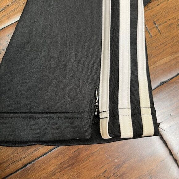 Adidas Primeblue 3 Stripe Track Pants Black with White Zip Leg Pocket Women's XS - Picture 7 of 15